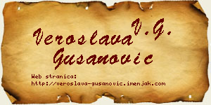 Veroslava Gušanović vizit kartica